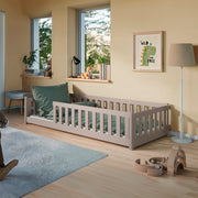 Lit au sol 80x160 sommier inclus Maya Cachemire