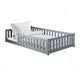 Lit au sol 120x200 sommier inclus Maya Gris