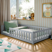 Lit au sol 120x200 sommier inclus Maya Gris