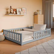 Lit au sol 140x200 sommier inclus Maya Gris