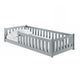 Lit au sol 90x190 sommier inclus Maya Gris