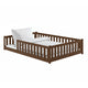 Lit au sol 140x200 sommier inclus Maya Marron foncé