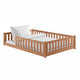 Lit au sol 140x200 sommier inclus Maya Marron