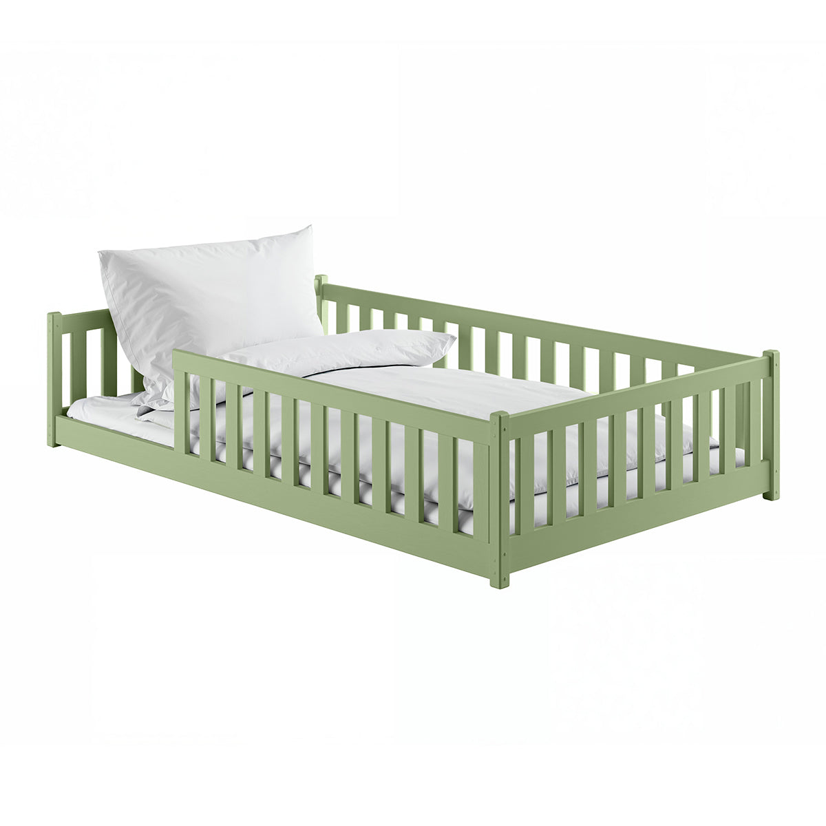 Lit au sol 120x200 sommier inclus Maya Olive - vue 2