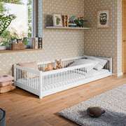 Lit au sol 90x200 sommier inclus Tamara Blanc