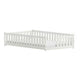 Lit au sol 120x200 sommier inclus Théa Blanc