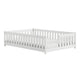 Lit au sol 140x200 sommier inclus Théa Blanc