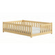Lit au sol 140x200 sommier inclus Théa Bois