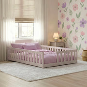 Lit au sol 120x200 sommier inclus Théa Cachemire