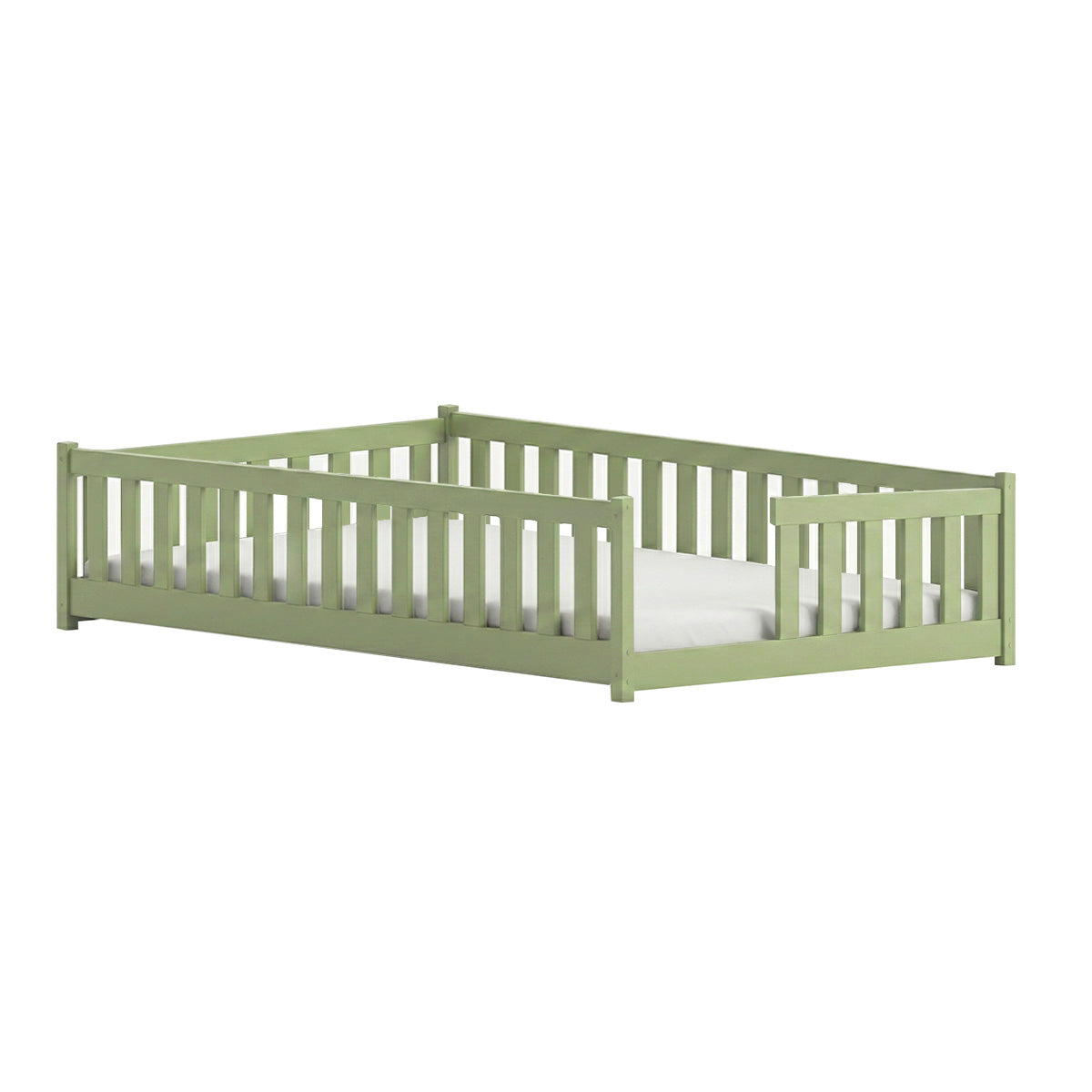Lit au sol 120x200 sommier inclus Théa Olive - vue 2