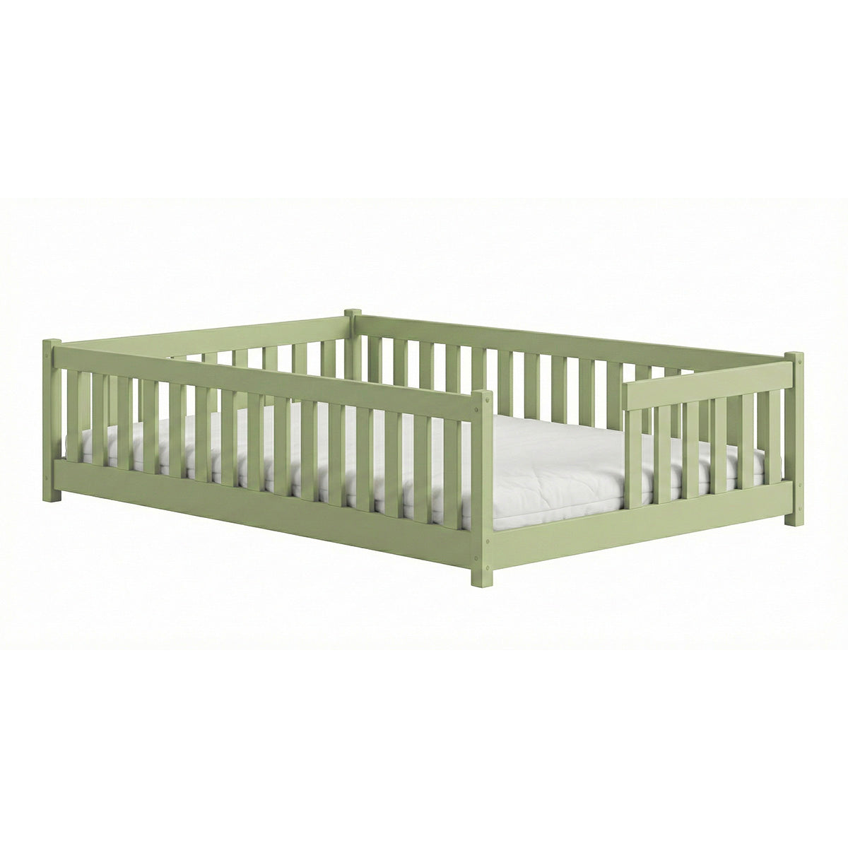 Lit au sol 140x200 sommier inclus Théa Olive - vue 2