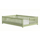 Lit au sol 140x200 sommier inclus Théa Olive
