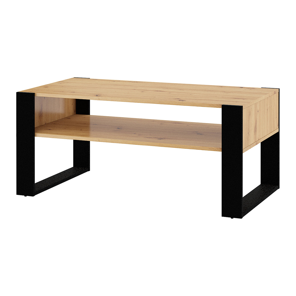 Table basse 110 cm Nouka Bois et Noir - vue 2
