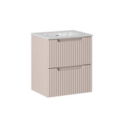 Meuble simple vasque encastrée 50cm 2 tiroirs Riva Cachemire