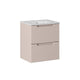 Meuble simple vasque encastrée 50cm 2 tiroirs Riva Cachemire