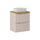 Meuble simple vasque 50cm 2 tiroirs Riva Cachemire et Bois
