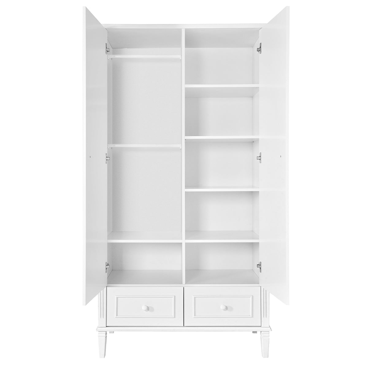Commode 3 tiroirs et armoire 2 portes Novelies Bianka Blanc - vue 4