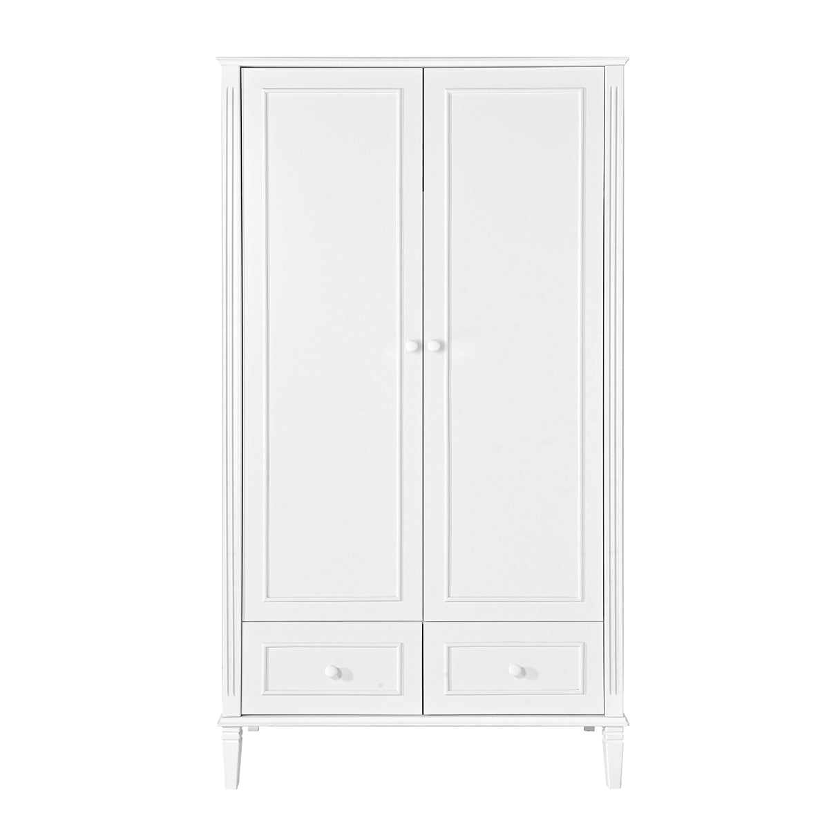 Armoire 2 portes 2 tiroirs Novelies Bianka Blanc - vue 3