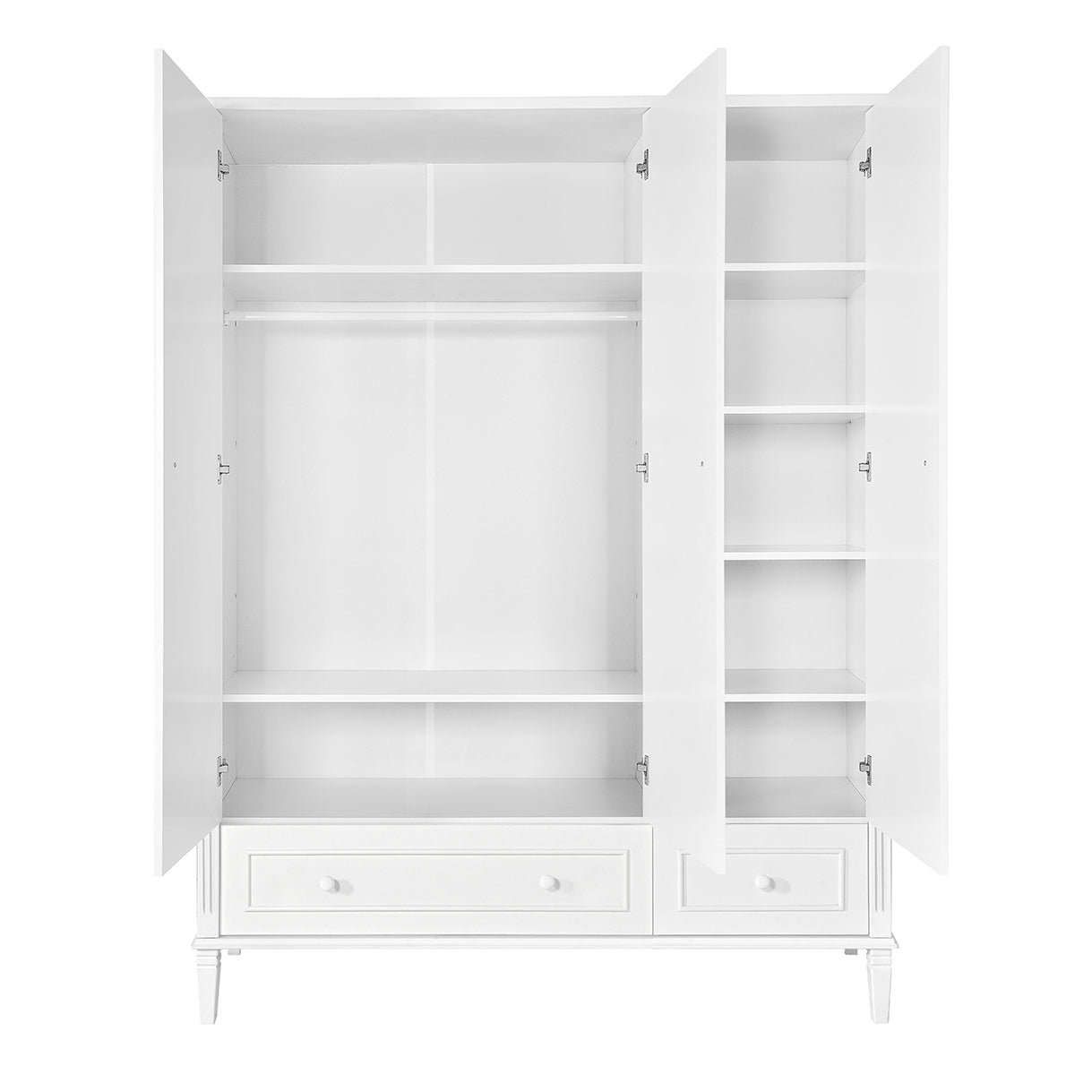Armoire 3 portes 2 tiroirs Novelies Bianka Blanc - vue 2