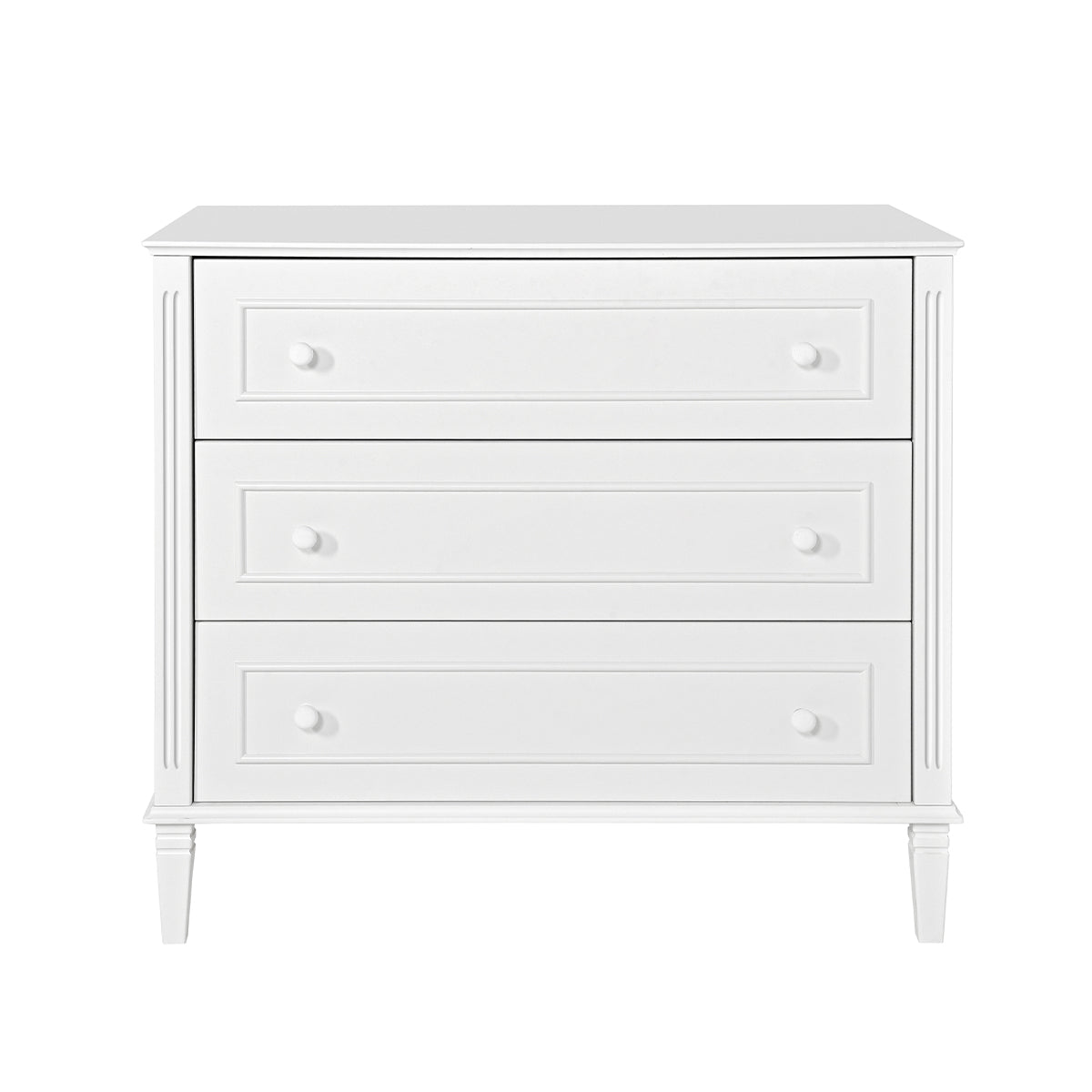 Commode 3 tiroirs et armoire 2 portes Novelies Bianka Blanc - vue 2