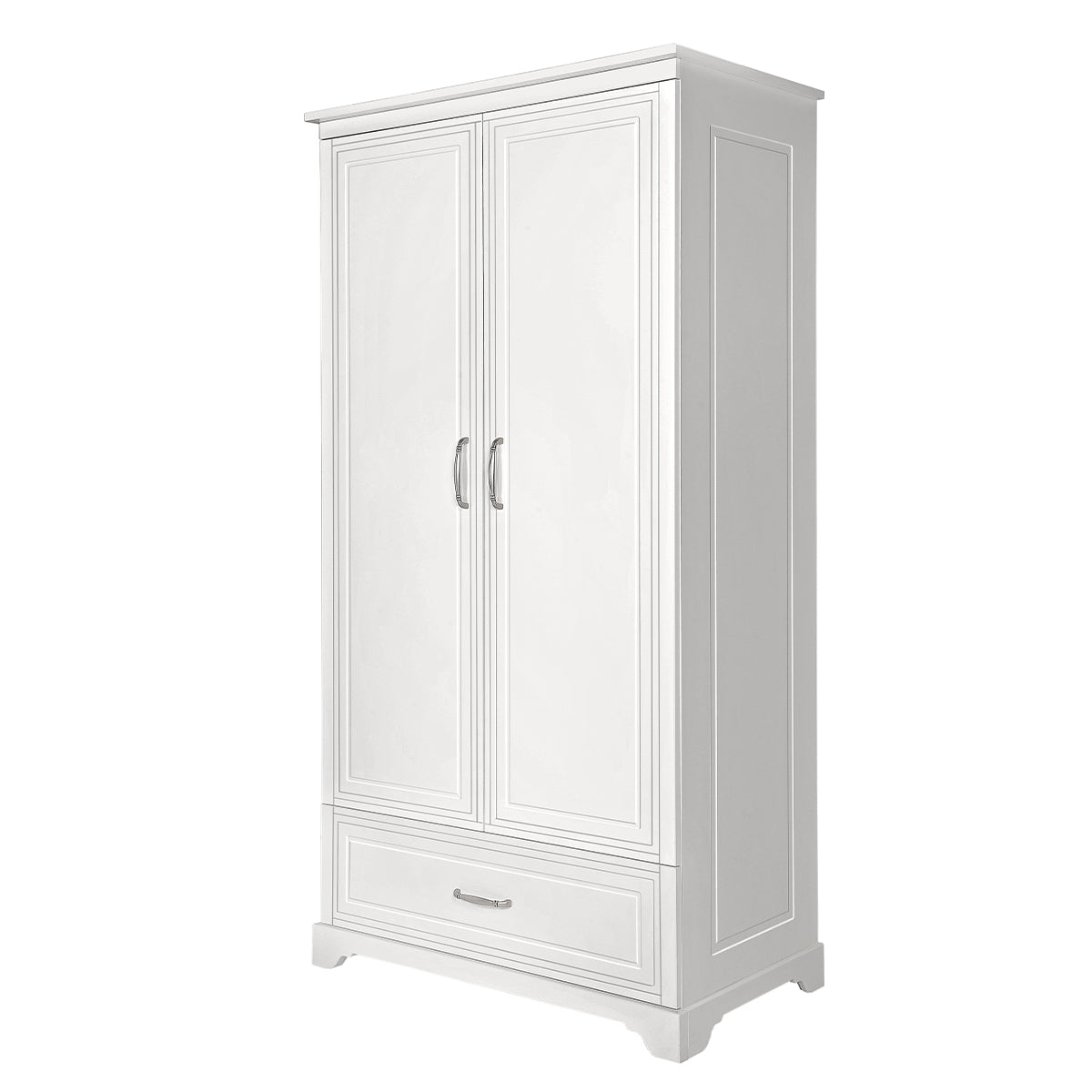 Chambre complète lit évolutif 70x140 commode à langer et armoire 2 portes Novelies Melody Blanc - vue 7