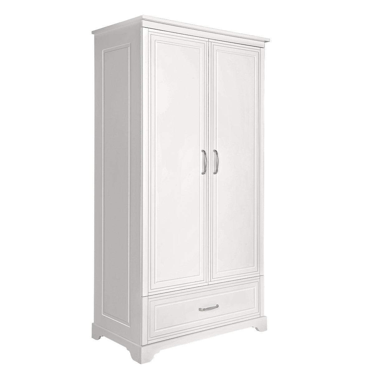 Armoire 2 portes 1 tiroir Novelies Melody Blanc