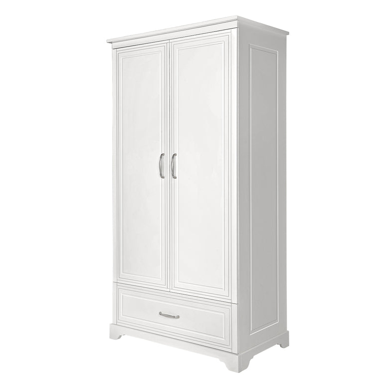 Chambre complète lit évolutif 70x140 commode à langer et armoire 2 portes Novelies Melody Blanc - vue 7