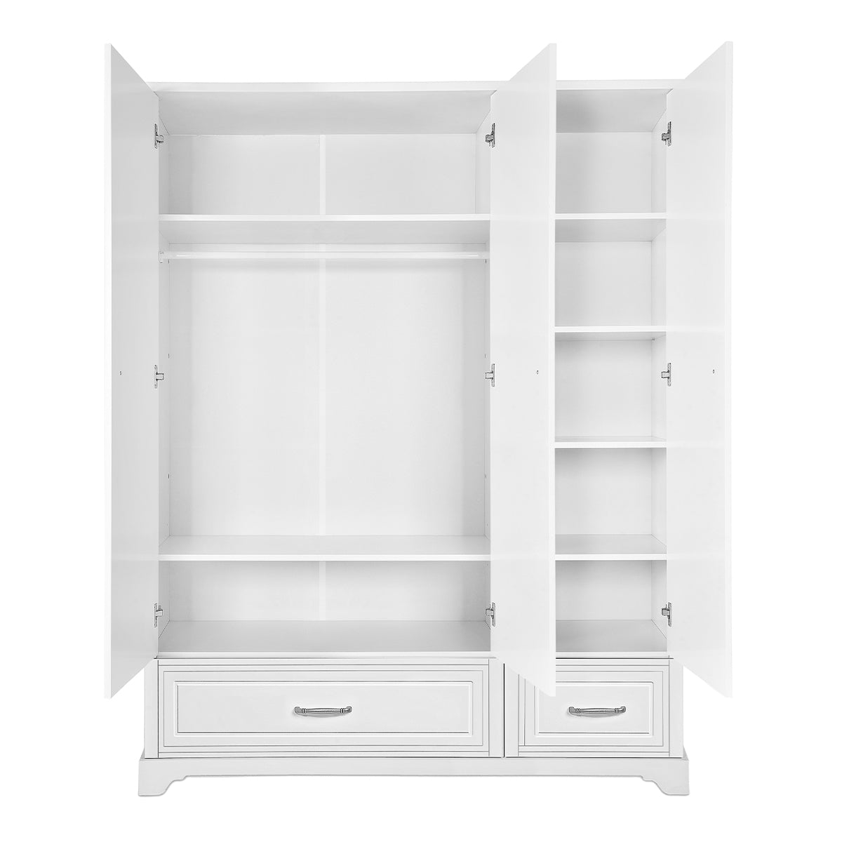 Armoire 3 portes 2 tiroirs Novelies Melody Blanc - vue 2