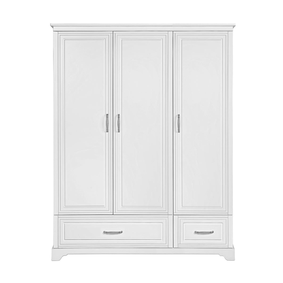 Armoire 3 portes 2 tiroirs Novelies Melody Blanc - vue 3