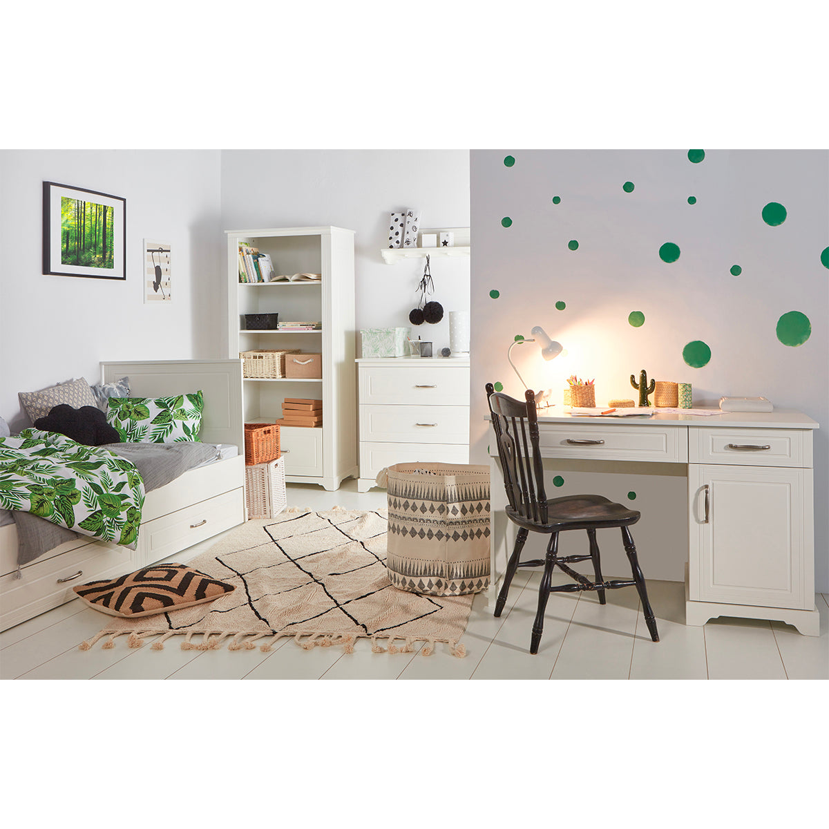 Commode 3 tiroirs Novelies Melody Blanc - vue 4
