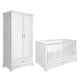 Lit évolutif 70x140 et armoire 2 portes Novelies Melody Blanc