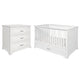 Lit évolutif 70x140 et commode 3 tiroirs Novelies Melody Blanc