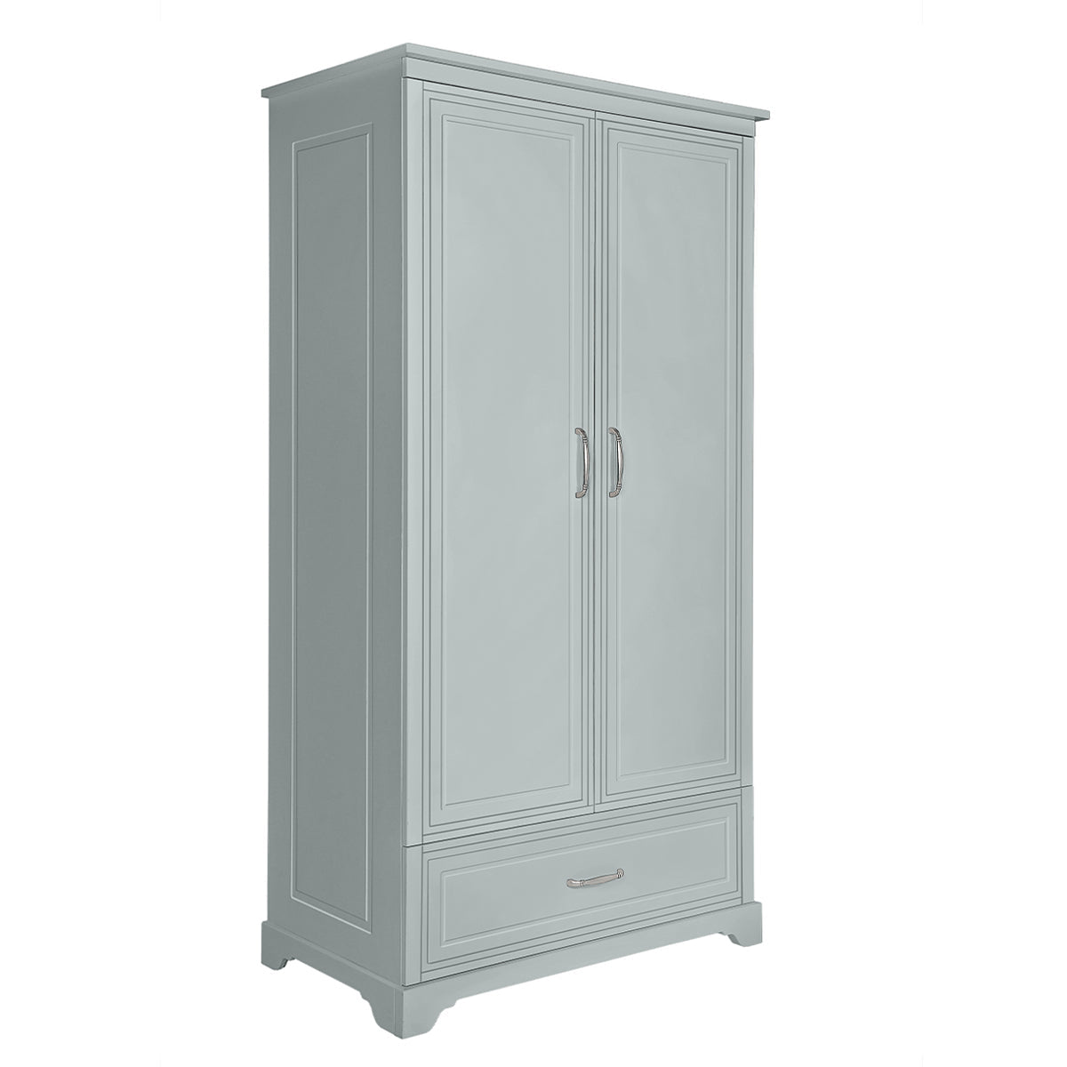 Armoire 2 portes 1 tiroir Novelies Melody Gris