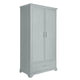 Armoire 2 portes 1 tiroir Novelies Melody Gris
