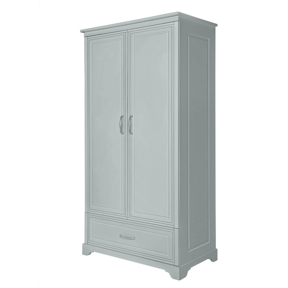 Chambre complète lit évolutif 70x140 commode à langer et armoire 2 portes Novelies Melody Gris - vue 5
