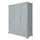 Armoire 3 portes 2 tiroirs Novelies Melody Gris