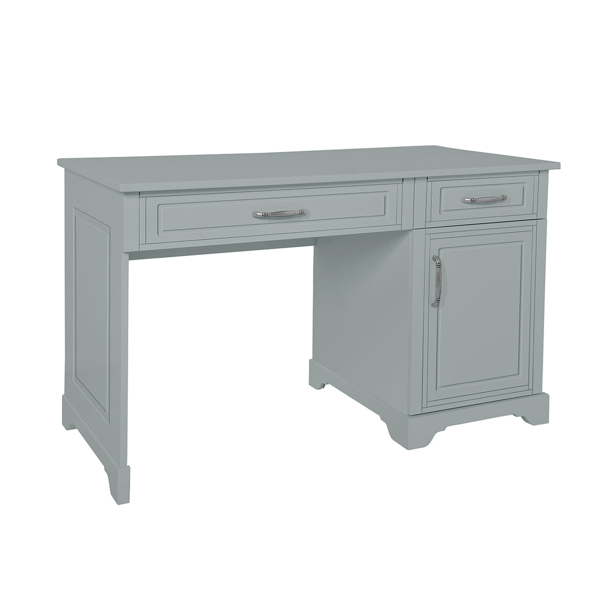 Bureau 2 tiroirs 1 porte Novelies Melody Gris - vue 2