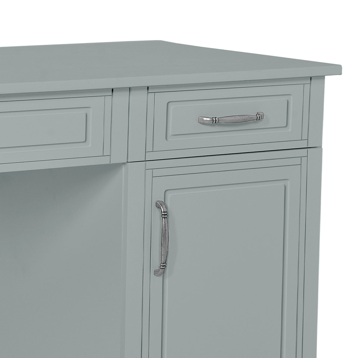 Bureau 2 tiroirs 1 porte Novelies Melody Gris - vue 3