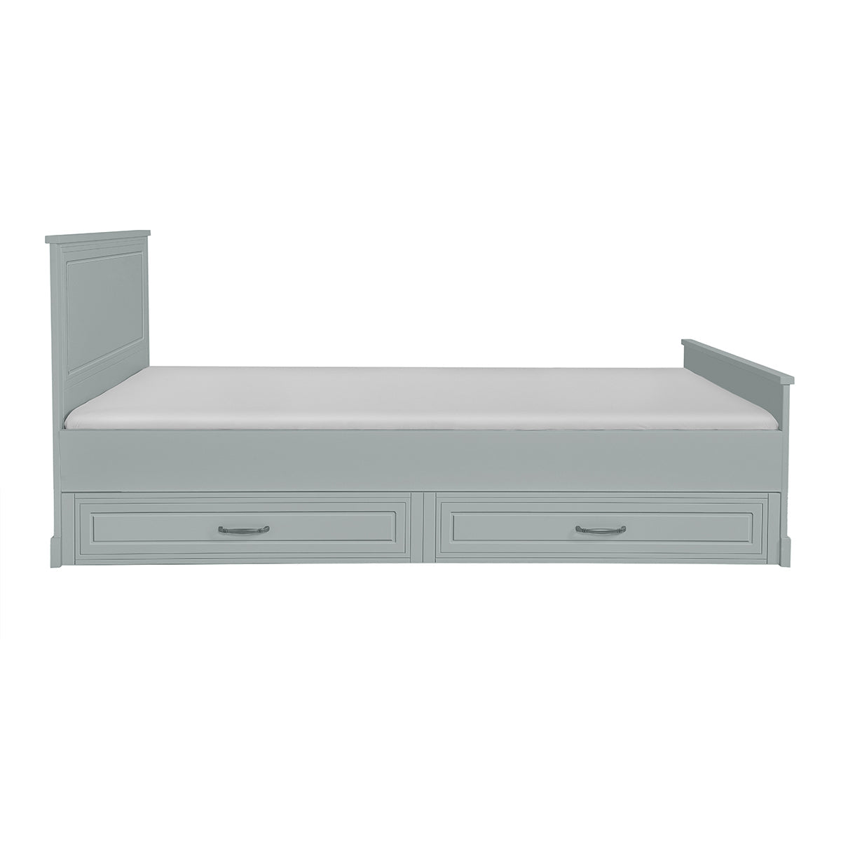 Lit 90x200 sommier et tiroir inclus Novelies Melody Gris - vue 2