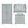 Chambre complète lit évolutif 70x140 commode à langer et armoire 2 portes Novelies Melody Gris