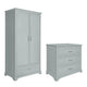 Commode 3 tiroirs et armoire 2 portes Novelies Melody Gris