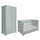 Lit évolutif 70x140 et armoire 2 portes Novelies Melody Gris