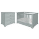 Lit évolutif 70x140 et commode 3 tiroirs Novelies Melody Gris