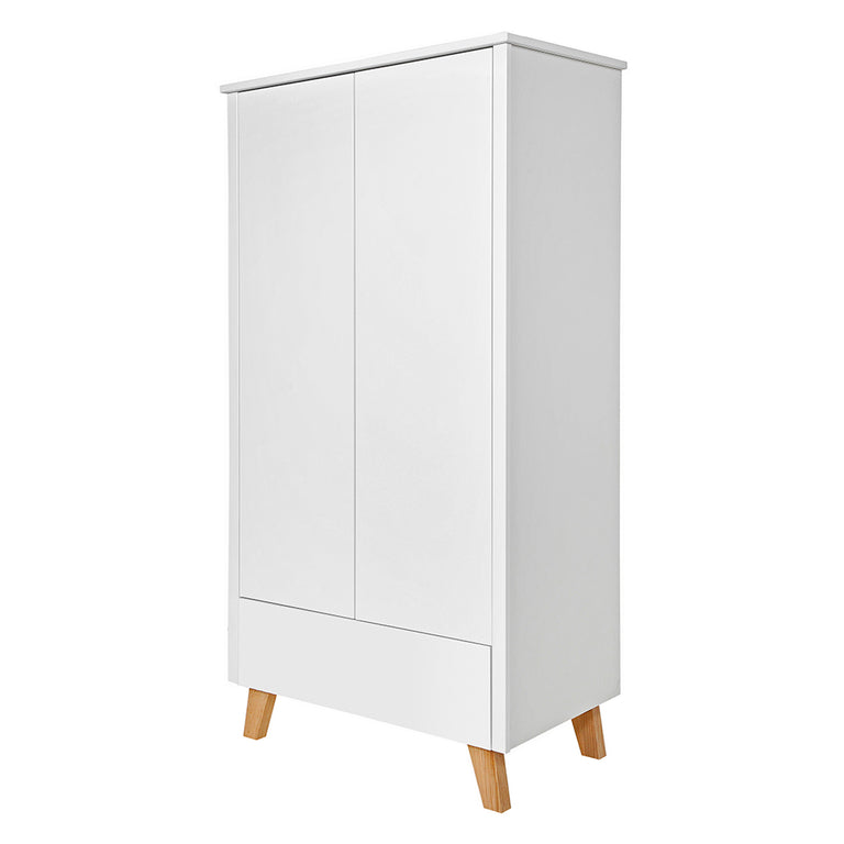Chambre complète lit évolutif 70x140 commode à langer et armoire 2 portes Novelies Zara Blanc - vue 8