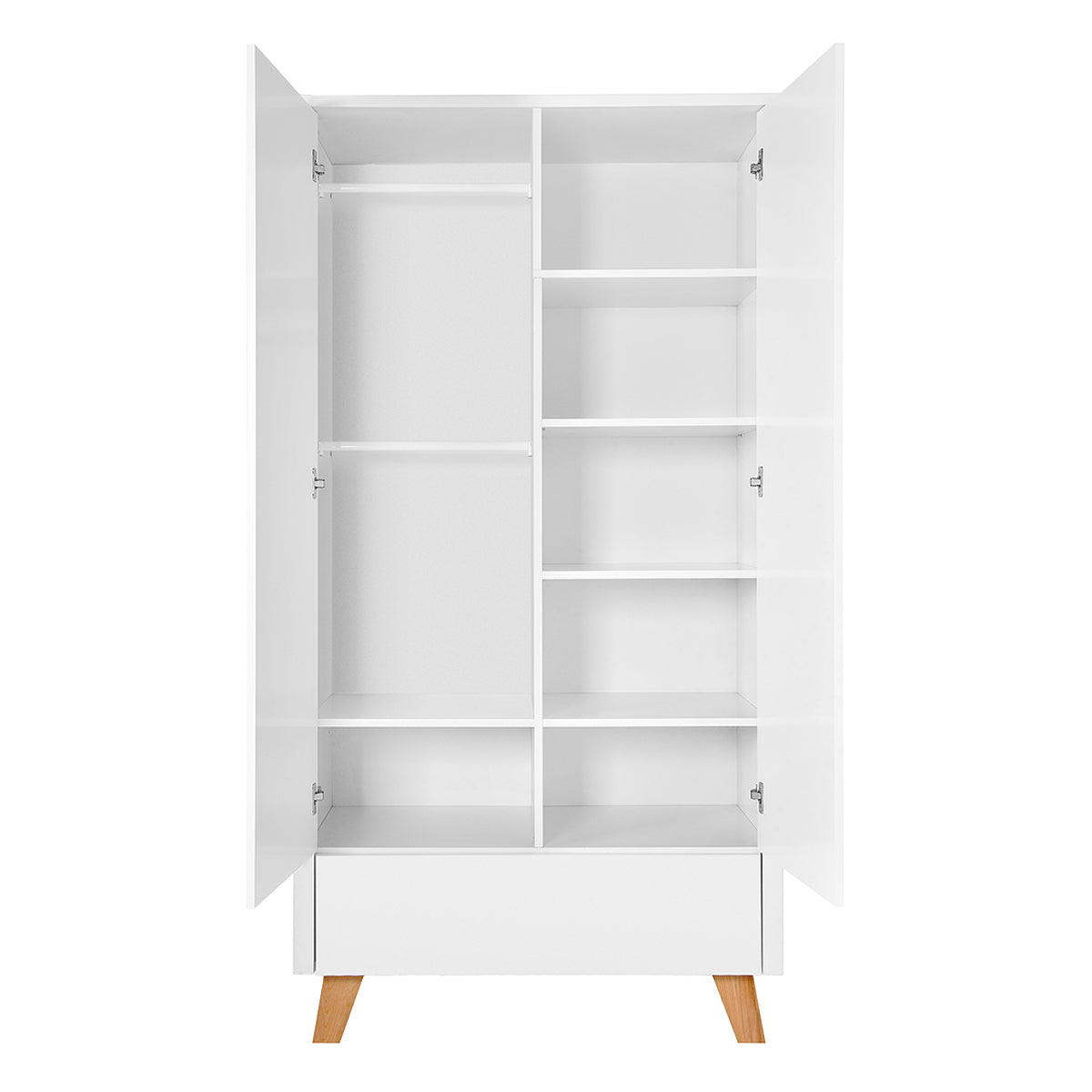 Commode 3 tiroirs et armoire 2 portes Novelies Zara Blanc - vue 4