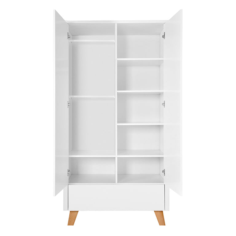 Chambre complète lit évolutif 70x140 commode à langer et armoire 2 portes Novelies Zara Blanc - vue 9