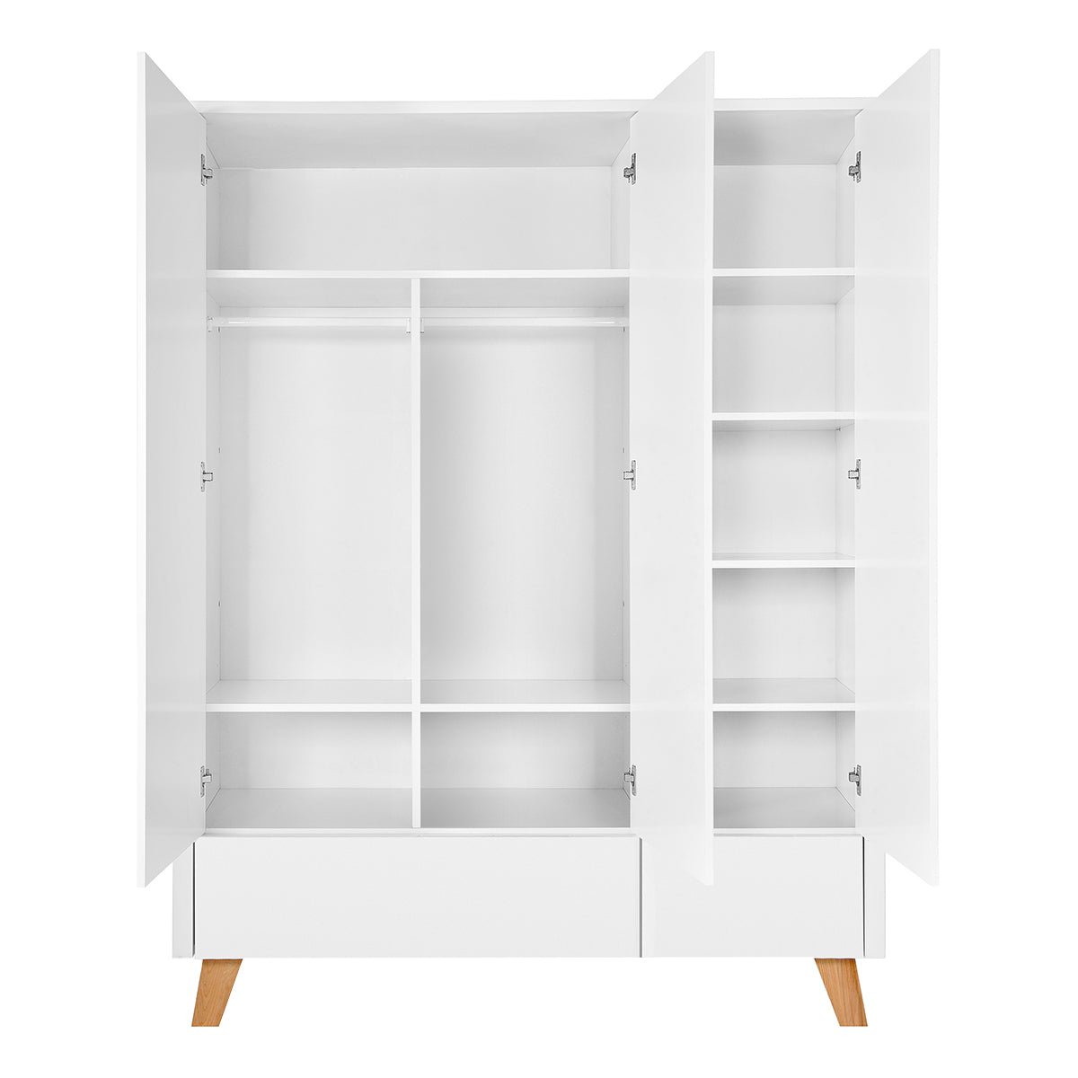 Armoire 3 portes 2 tiroirs Novelies Zara Blanc - vue 2