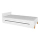Lit 90x200 sommier et tiroir inclus Novelies Zara Blanc