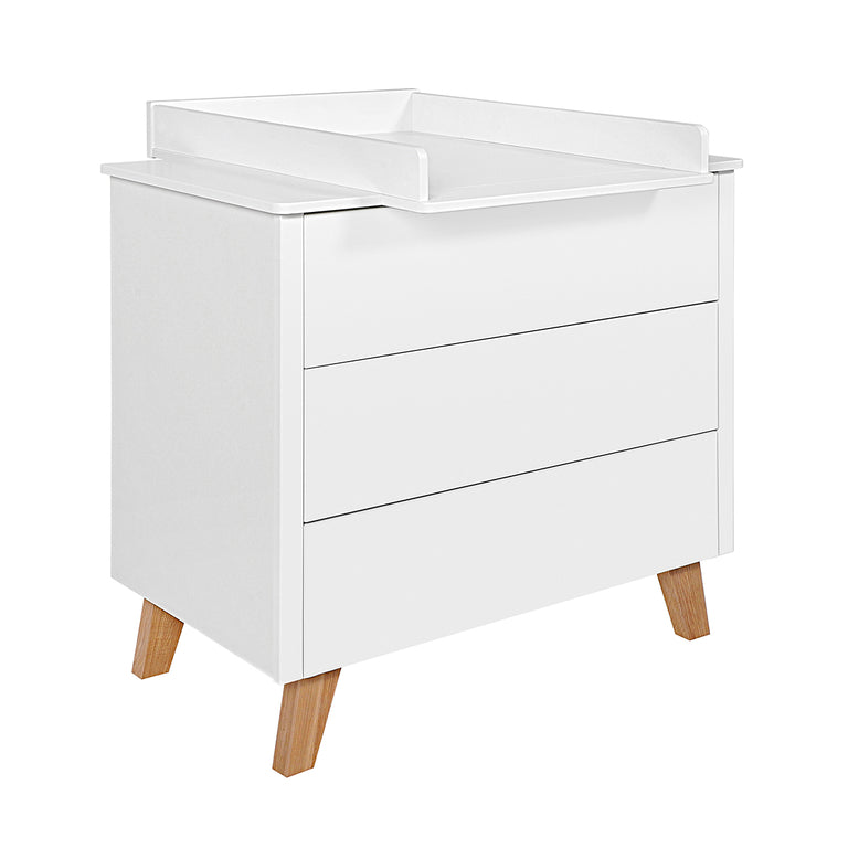 Chambre complète lit évolutif 70x140 commode à langer et armoire 2 portes Novelies Zara Blanc - vue 7