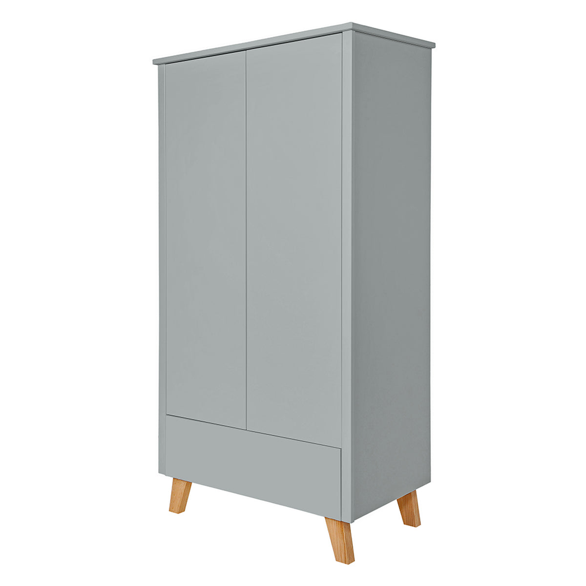 Chambre complète lit évolutif 70x140 commode à langer et armoire 2 portes Novelies Zara Gris - vue 5